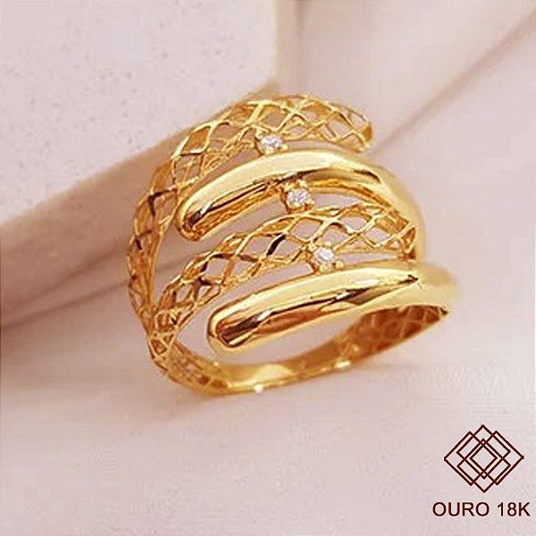 Anel Filigrana Ouro 18k