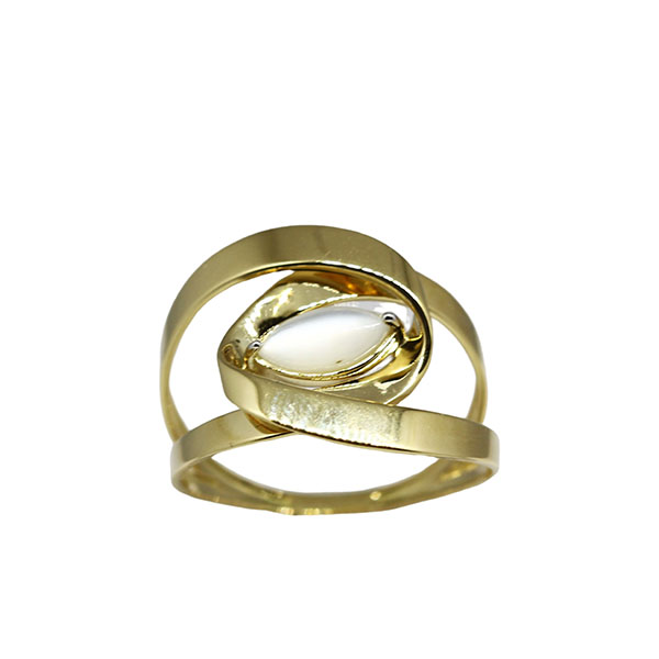 Anel Gold Line Ouro 18k Madrepérola