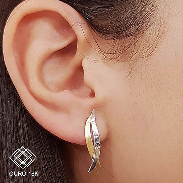 Brinco Gold Line Ouro 18k