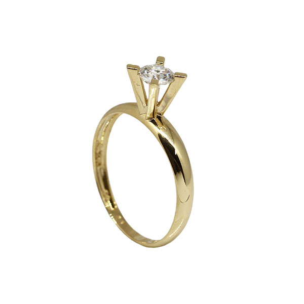 Anel Solitário Ouro 18k Moissanite