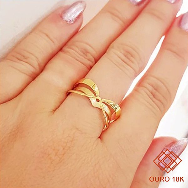 Anel Estamparia Ouro 18k