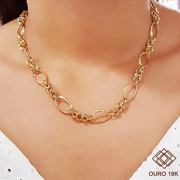 Gargantilha Bold Elos Ouro 18k - 45cm