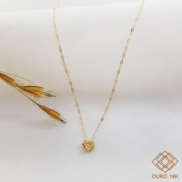 Gargantilha Coração Ouro 18k