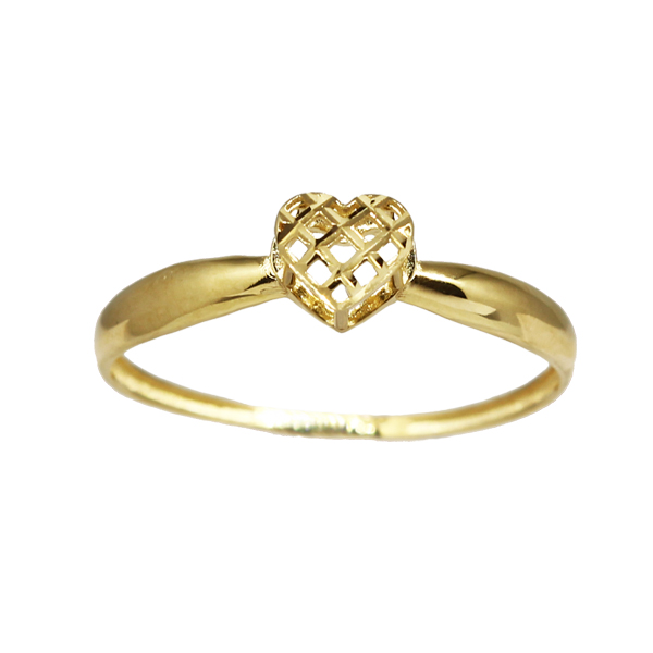 Anel Coração Diamantado Ouro 18k