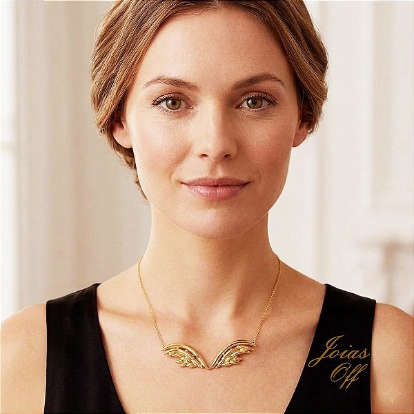 Gargantilha Bold Asa de Anjo Ouro 18k
