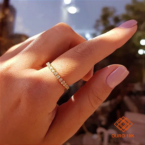 Aparador Ouro 18k - Brilhante Moissanite 47 Pts