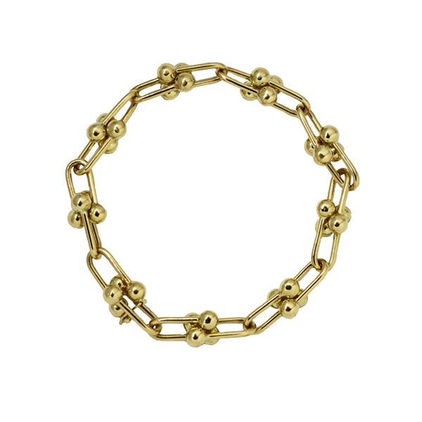 Pulseira Cadeado Esferas Ouro 18k