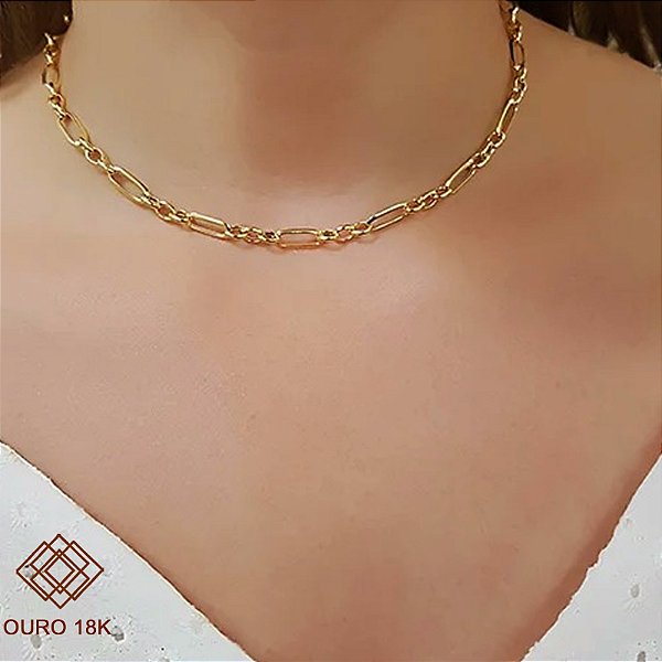 Gargantilha Bold Choker Ouro 18k