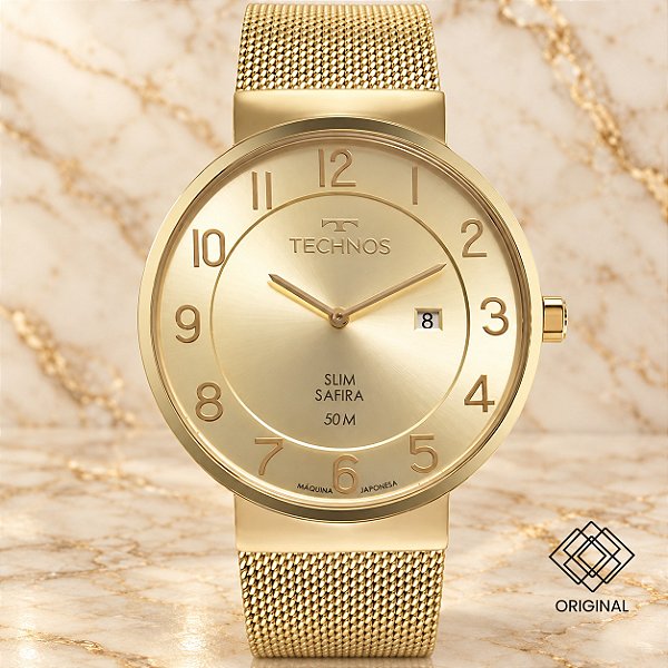 Relógio Technos Masculino Dourado Gm15ao/1k