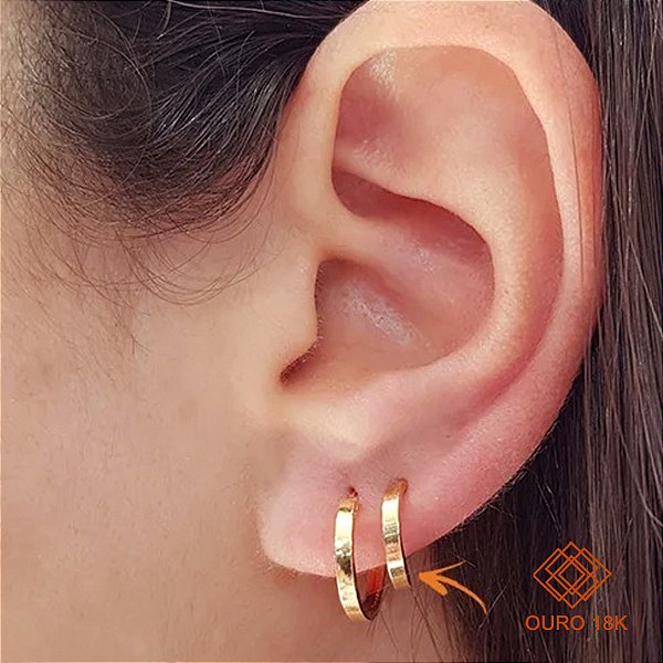 Brinco Argola Ouro 18k