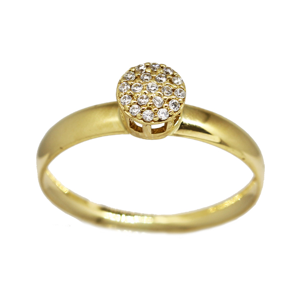 Anel Chuveiro Ouro 18k Zircônias