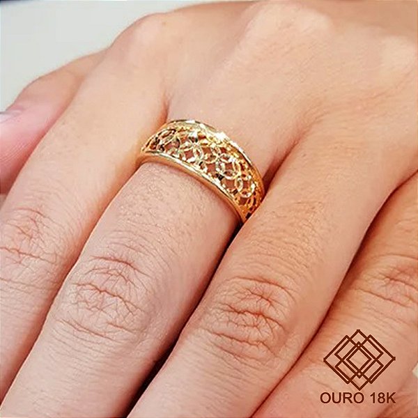 Anel Filigrana Ouro 18k