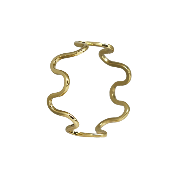 Anel Ondas Ouro 18k
