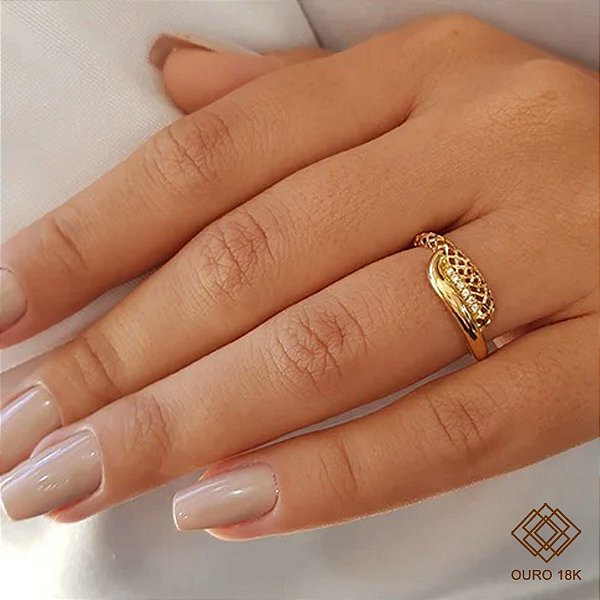 Anel Filigrana Ouro 18k