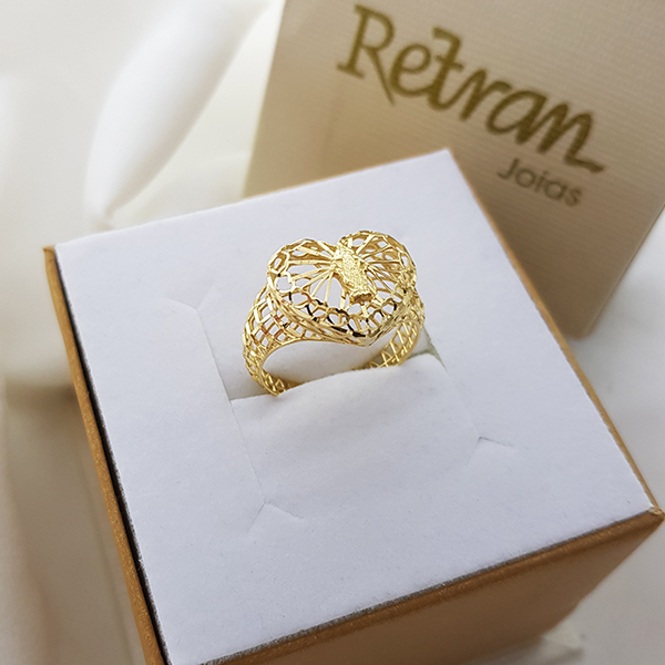 Anel Filigrana Nossa Senhora Ouro 18k