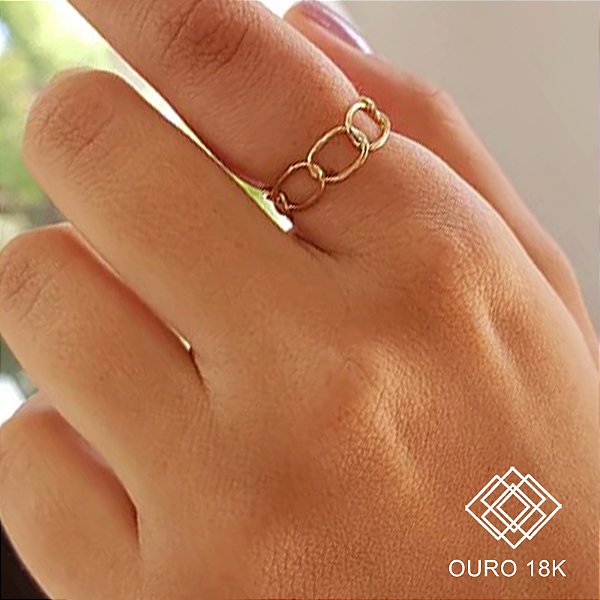 Anel Corrente Ouro 18k