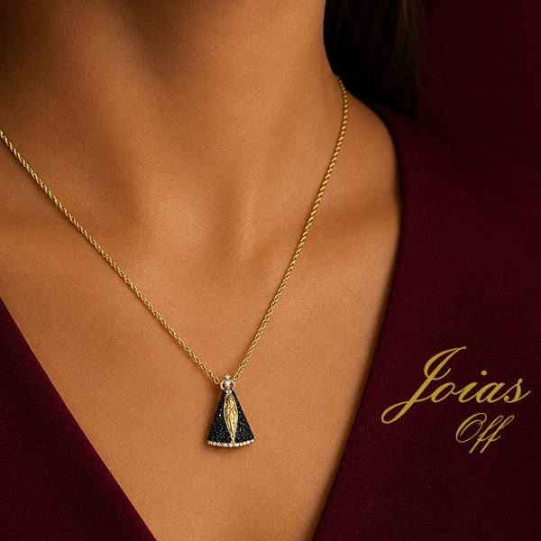 Pingente Nossa Senhora da Aparecida Ouro 18k