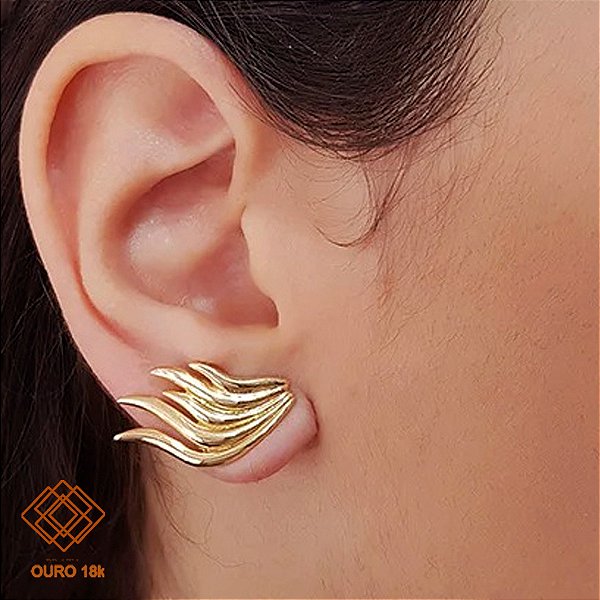 Brinco Bold Asas De Anjo Ouro 18k