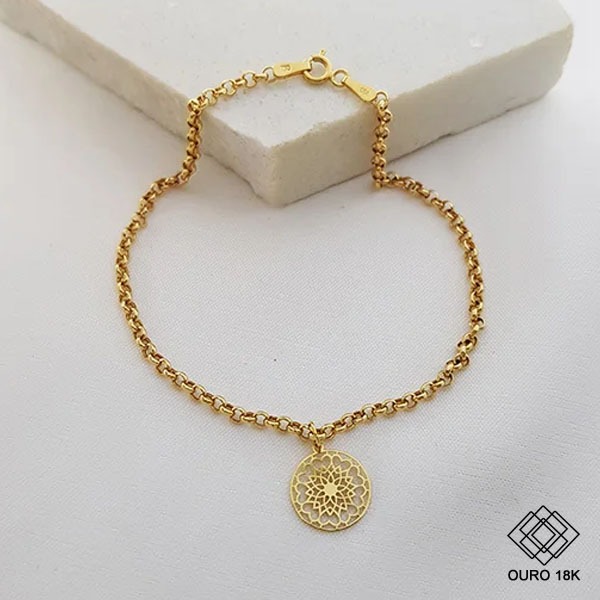 Pulseira Mandala Ouro 18k