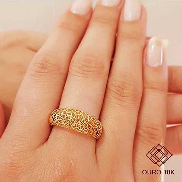 Anel Filigrana Ouro 18k
