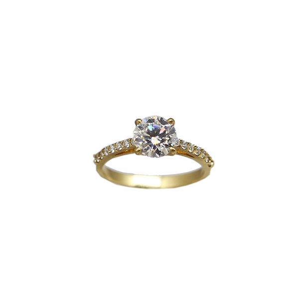 Anel Solitário Ouro 18k Brilhante Moissanite 1,25 Cts
