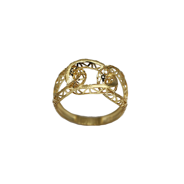 Anel Corrente Filigrana Ouro 18k