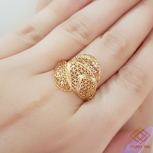 Anel Filigrana Ouro 18k