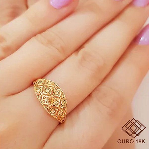 Anel Filigrana Ouro 18k