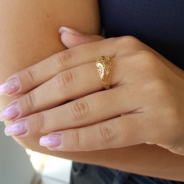 Anel Filigrana Ouro 18k