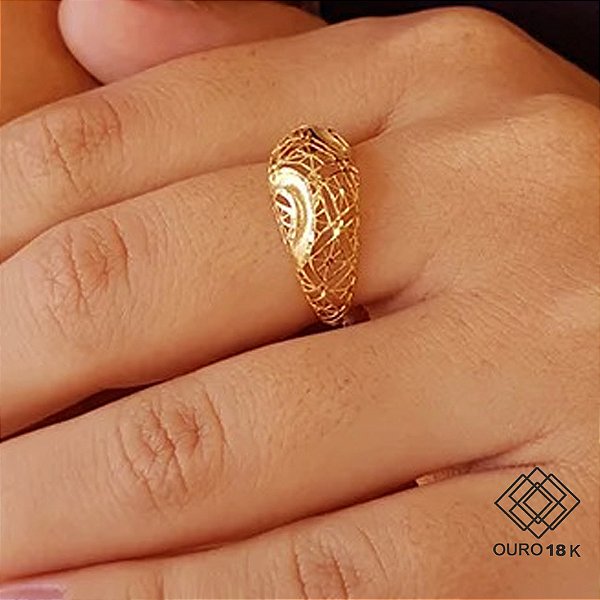 Anel Filigrana Ouro 18k