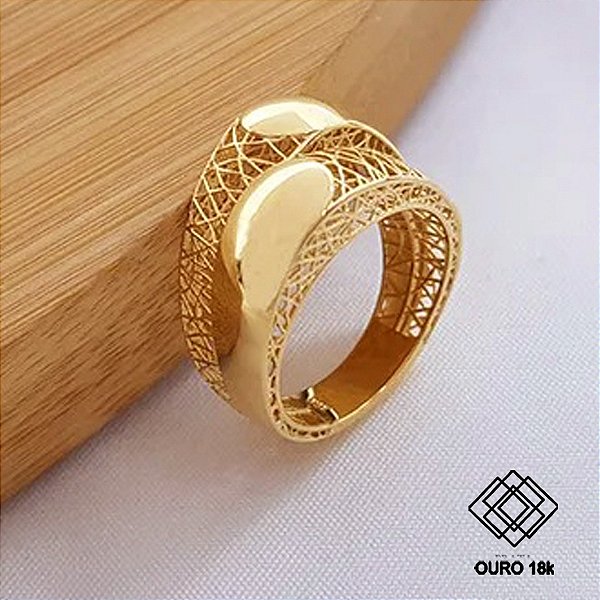 Anel Filigrana Ouro 18k