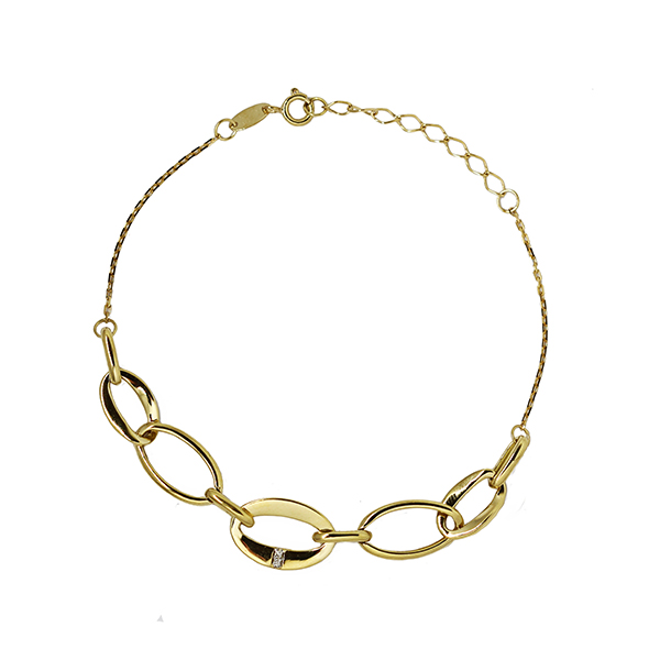 Pulseira Elos Ouro 18k Diamante