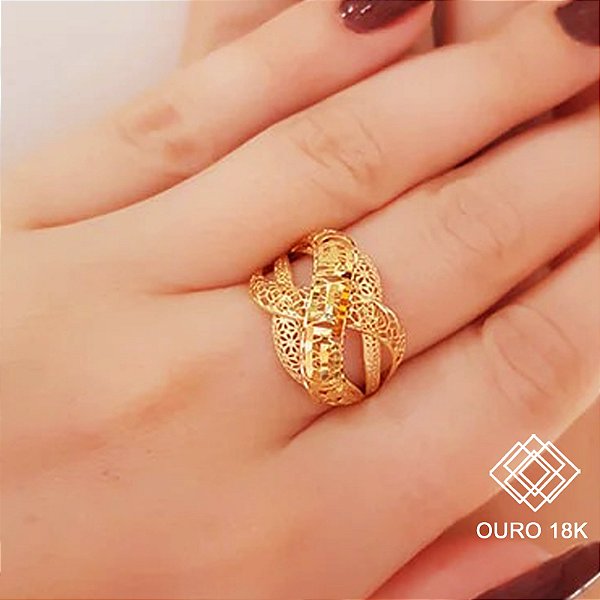 Anel Filigrana Ouro 18k