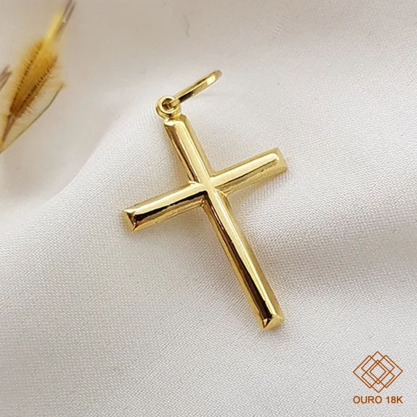 Pingente Cruz Ouro 18k