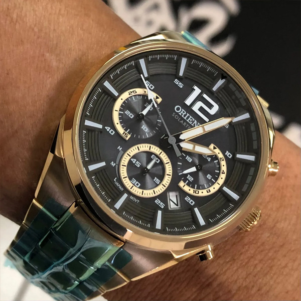 Relógio Orient Masculino Dourado Mgssc055p2kx