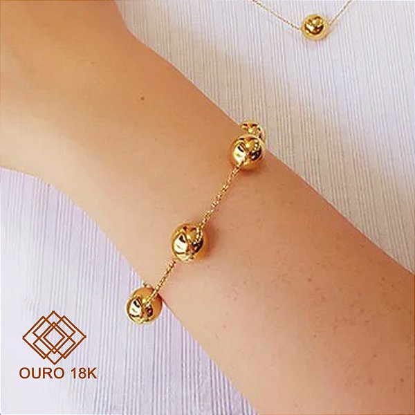 Pulseira Bold Esferas Ouro 18k