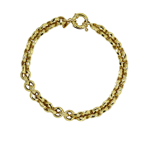 Pulseira Elo Português 7mm Ouro 18k