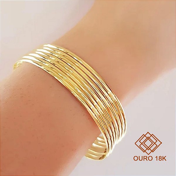 Bracelete Bold Aros Ouro 18k