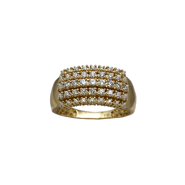 Anel Aparador Ouro 18k Moissanite
