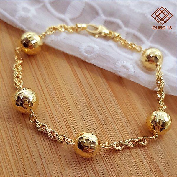 Pulseira Bold Esferas Ouro 18k