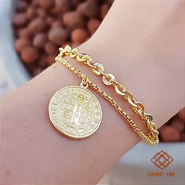 Pulseira São Bento Ouro 18k