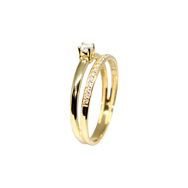 Anel Solitário Ouro 18k Moissanite