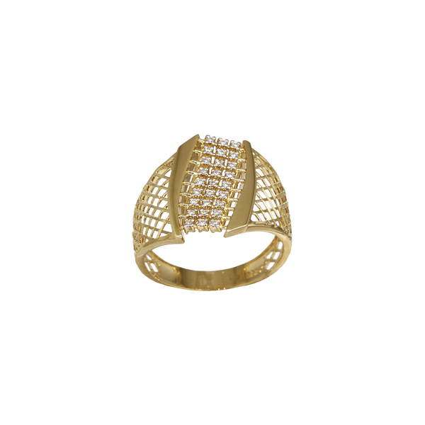 Anel Vazado Ouro 18k Moissanite