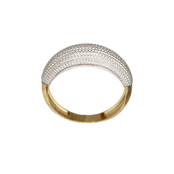 Anel Aparador Ouro 18k com Ródio Branco