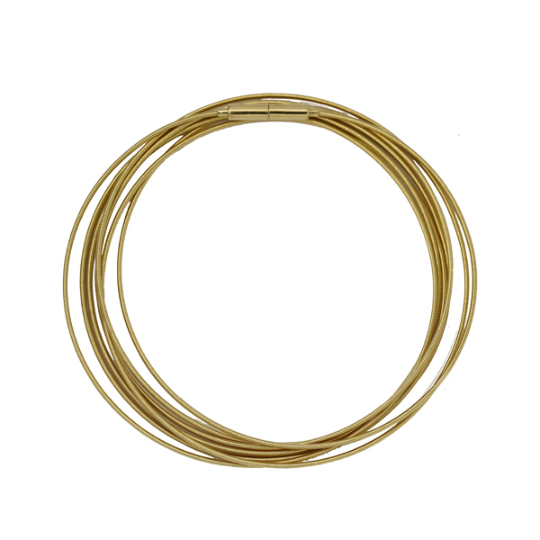 Pulseira/ Gargantilha Corda de Violão Ouro 18k-144cm
