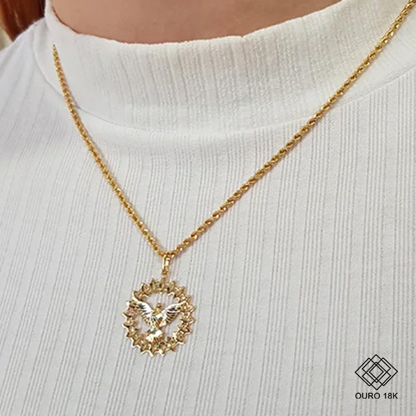 Pingente Espírito Santo Ouro 18k