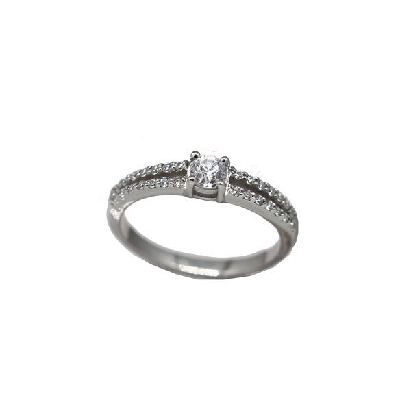 Anel Solitário Ouro 18k e Moissanite