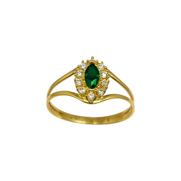 Anel Formatura Magistério Ouro 18k Zircônias - Sem emblema