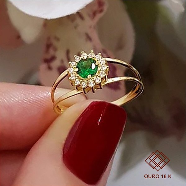 Anel Formatura Ensino Médio Ouro 18k Zircônia - Sem emblema