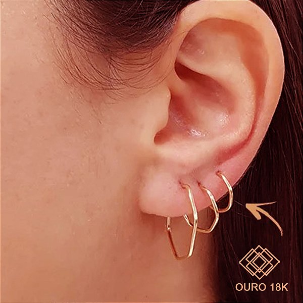 Brinco Argola Ouro 18k